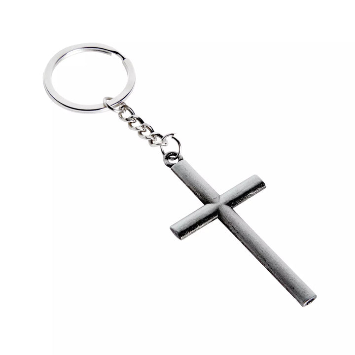 Juvale 12 Pack Metal Cross Keychains, Jesus Key Rings, Religious Door, Car, Key Holders for Easter, Baptism, Funeral Favors, Silver, Copper, Gold