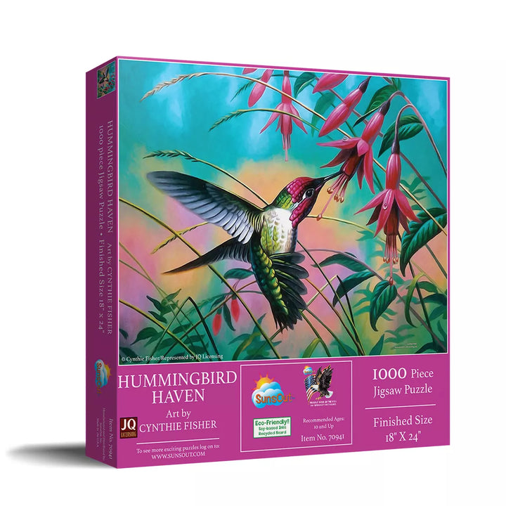 Sunsout Hummingbird Haven 500 Pc Jigsaw Puzzle 70941