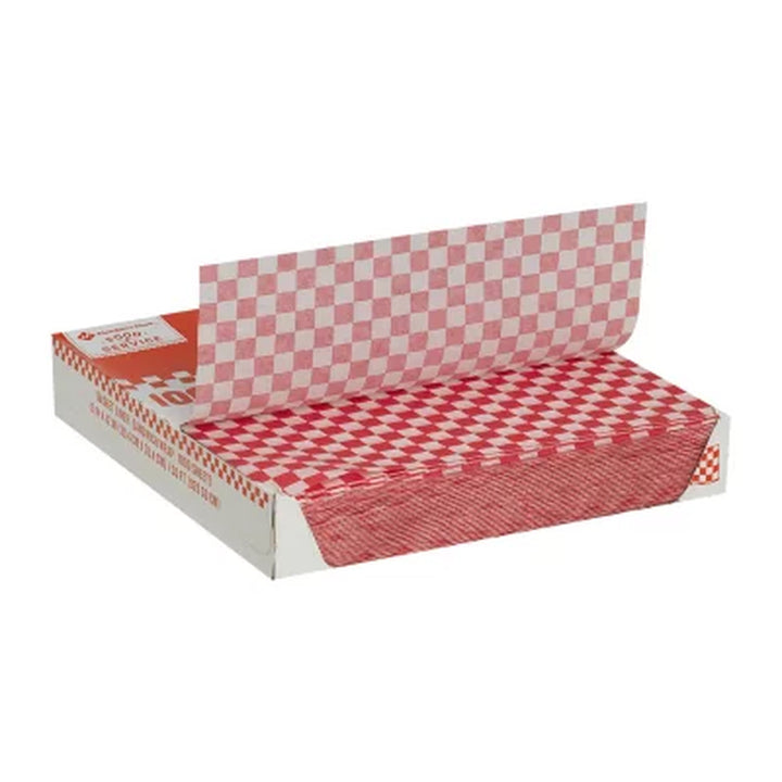 Member'S Mark Red Checkered Basket Liner Sheets 12" X 12", 1,000 Ct.