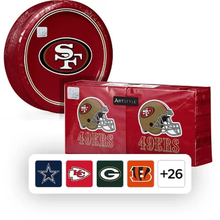 NFL Paper Plates & Napkins Kit, 285 Ct. (Choose Team)