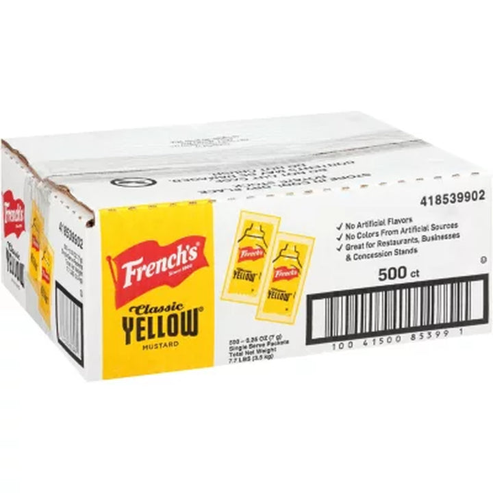 French'S Mustard Single-Serve Packets 5.5 G., 500 Ct.