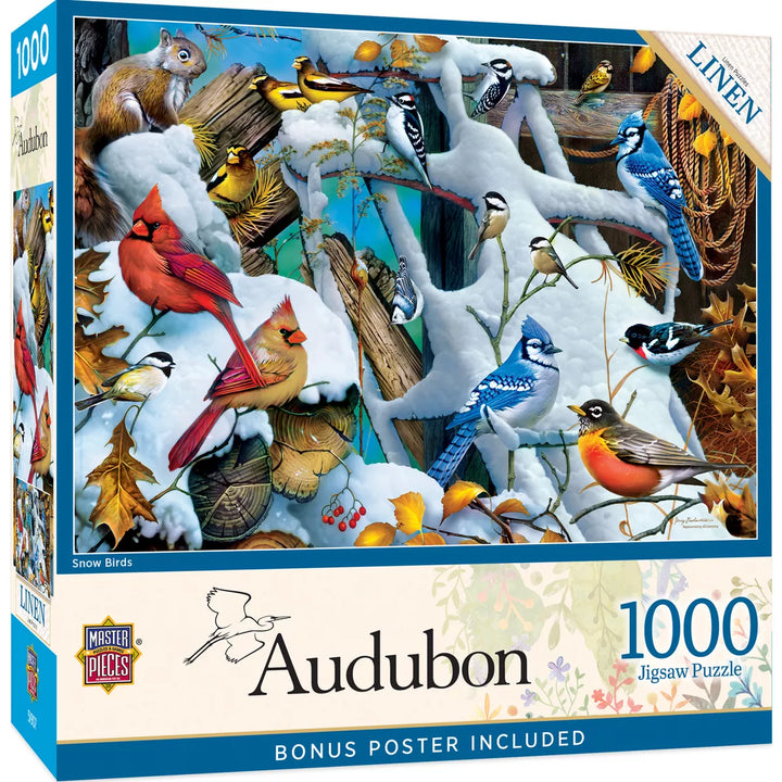 Masterpieces 1000 Piece Jigsaw Puzzle for Adults - Snow Birds - 19.25"X26.75".