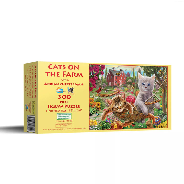 Sunsout Cats on the Farm 300 Pc Jigsaw Puzzle 51820