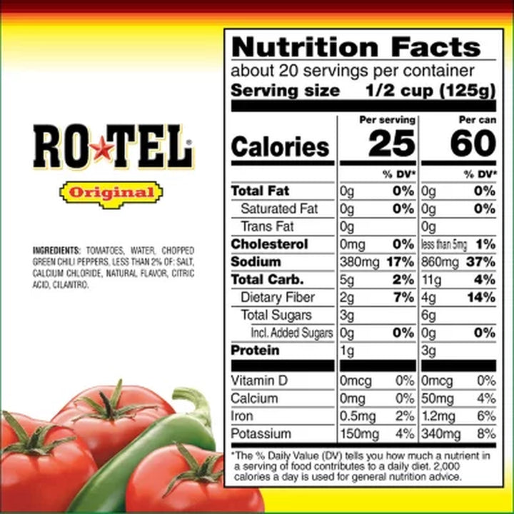 Ro-Tel Diced Tomatoes & Green Chilies 10 Oz., 8 Ct.