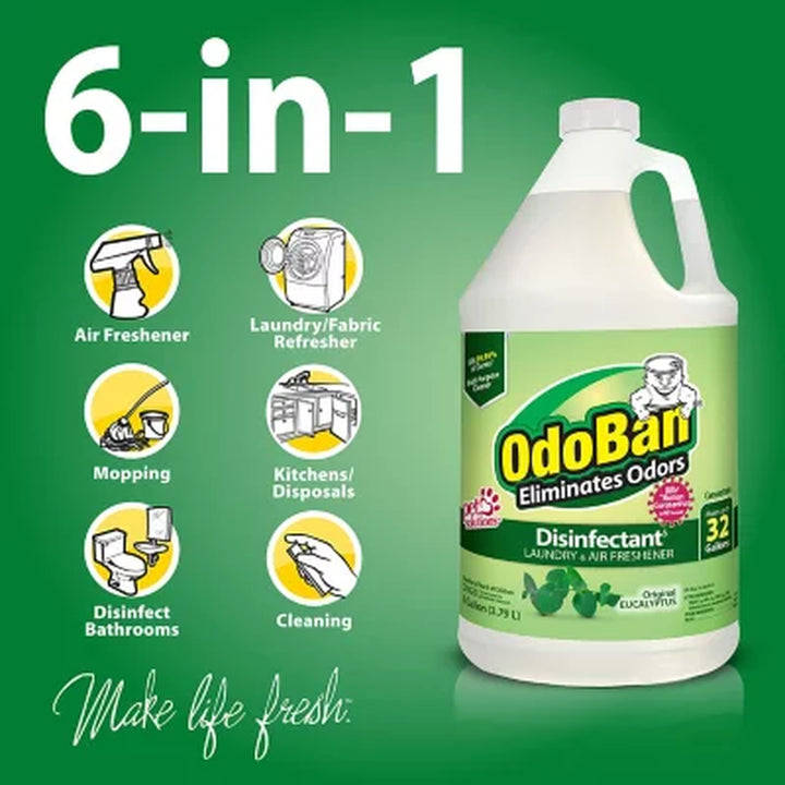 Odoban Odor Eliminator and Disinfectant Concentrate, 4 Pk. (Choose Your Scent)