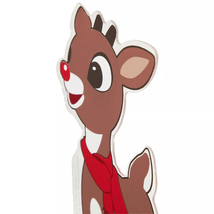 Northlight 8" Rudolph in Red Scarf Double Sided Gel Window Cling Decoration