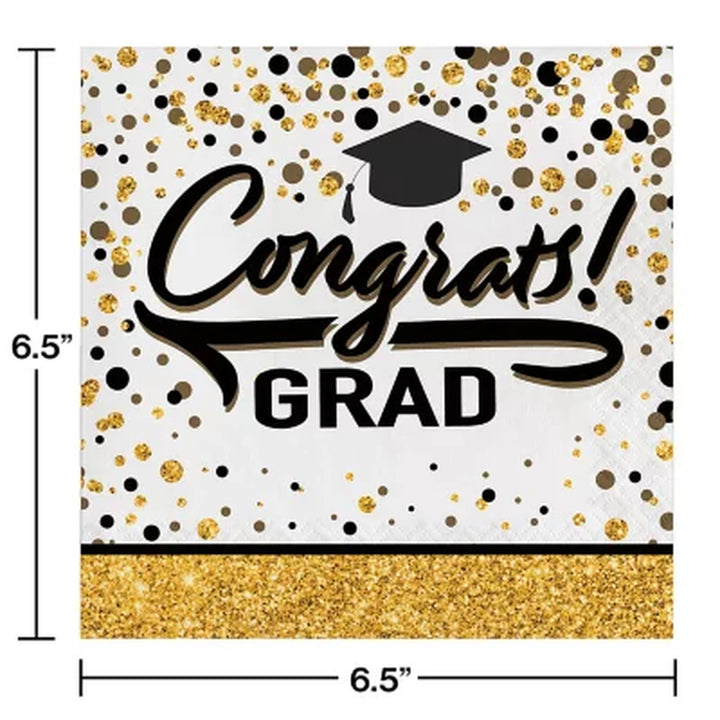 Artstyle Glittered Grad Paper Plates and Napkins Kit (285 Ct.)