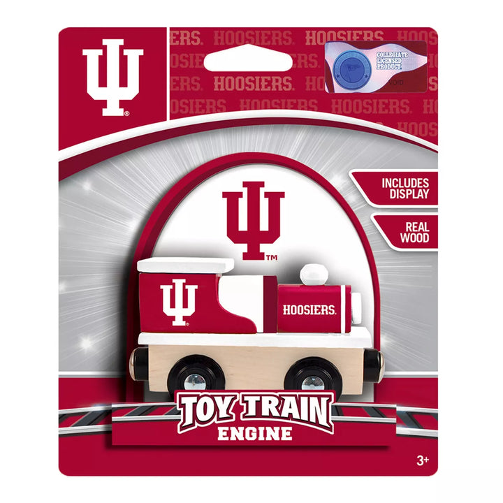 Masterpieces Officially Licensed NCAA Indiana Hoosiers Wooden Toy Train Engine for Kids.