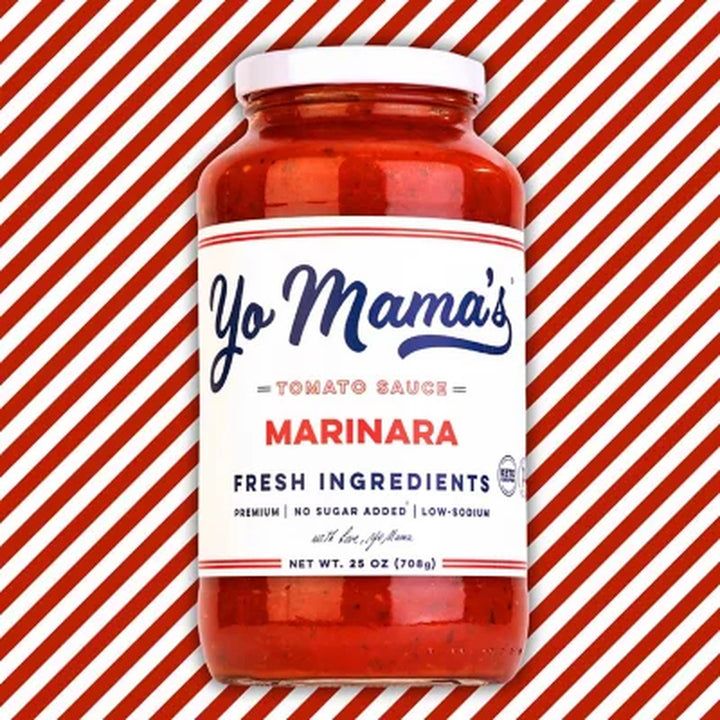 Yo Mama'S Foods Low-Sodium Marinara Pasta Sauce 25 Oz., 3 Pk.