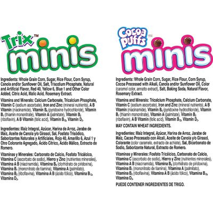 Minis Cereals, Cocoa Puffs and Trix (41.2 Oz, 2 Pk.)