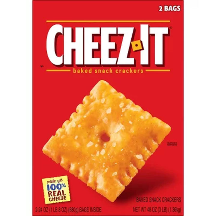 Cheez-It Original Baked Snack Crackers, 24 Oz., 2 Pk.