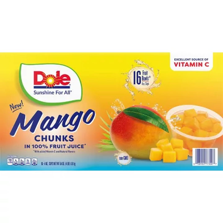 Dole Mango Fruit Cups, 4 Oz., 16 Pk.