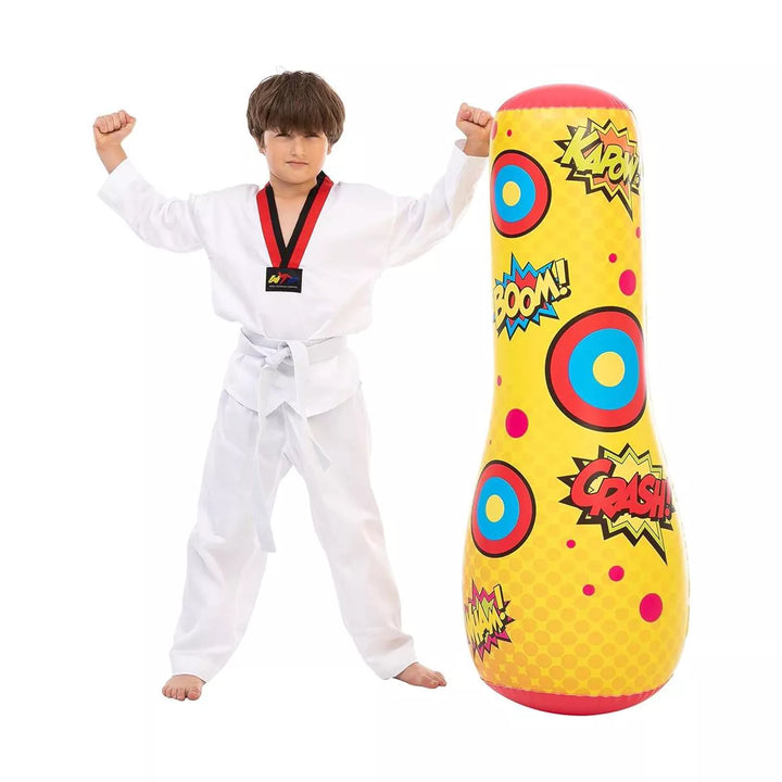 SYNCFUN 47 Inches Inflatable Bopper, Kids Punching Bag with Bounce-Back Action, Inflatable Punching Bag for Kids Presents