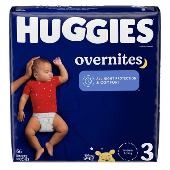 Huggies Overnites Nighttime Baby Diapers Sizes: 3-7