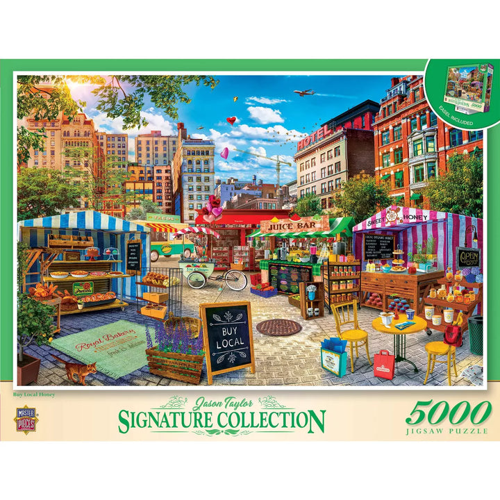 Masterpieces 5000 Piece Puzzle - Buy Local Honey - Flawed.