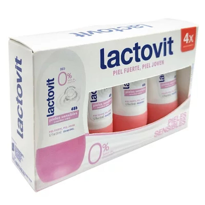 Lactovit Sensitive Skin Deodorant 1.7 Fl. Oz., 4 Pk.