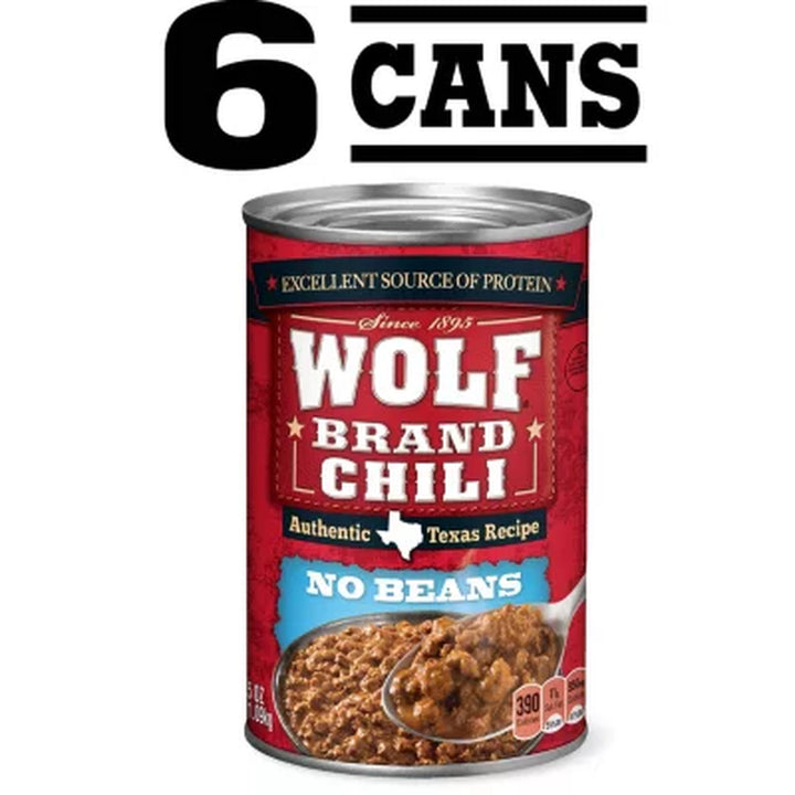 Wolf Brand "No Bean" Chili 15Oz., 6Pk.