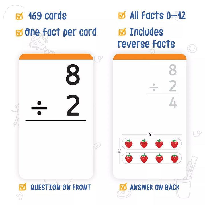 Merka Math Games for Kids Math Manipulatives Division Flash Cards Fraction Manipulatives Set of 169 Number Flashcards