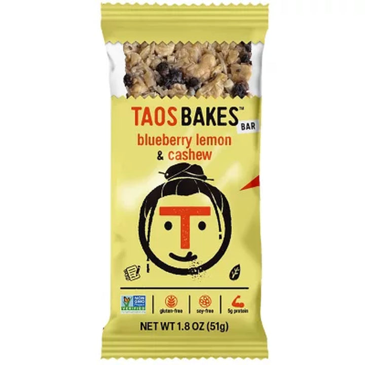 Taos Bakes Snack Bars, Blueberry Lemon Cashew (1.8 Oz., 10Ct.)