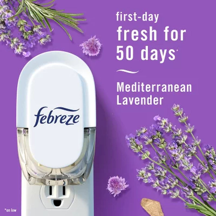 Febreze PLUG Air Freshener Refills, Mediterranean Lavender + Downy April Fresh 5 Ct.