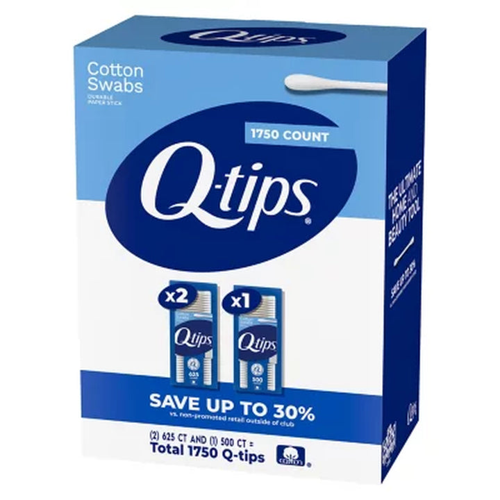 Q-Tips Cotton Swabs, 1,750 Ct., 3 Pk.