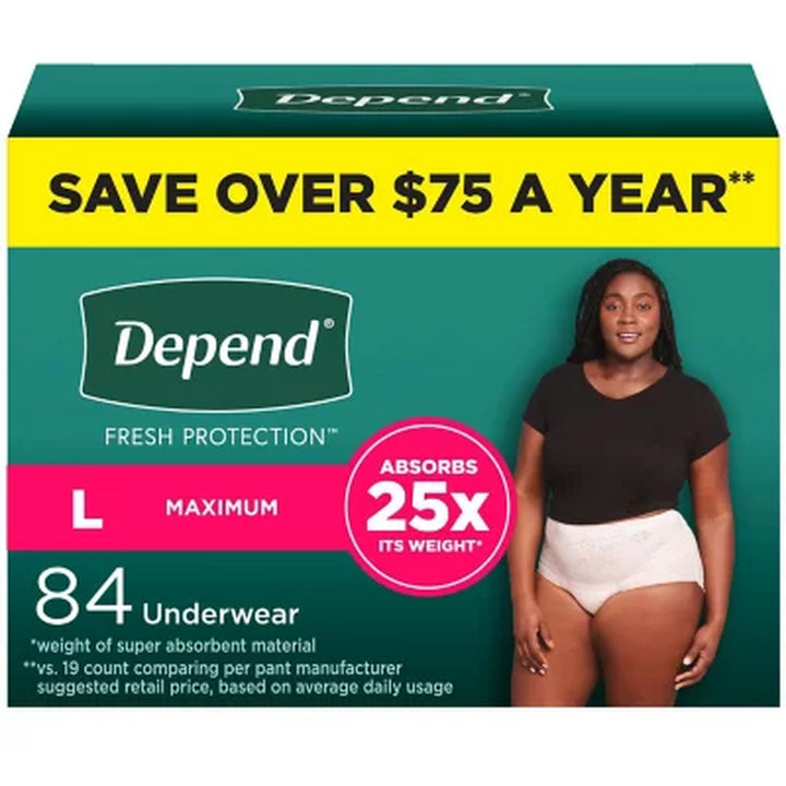 Depend Fresh Protection Incontinence Underwear for Women - Choose Your Size