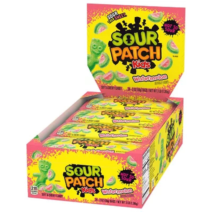 SOUR PATCH KIDS Watermelon Soft Chewy Candy, 2 Oz., 24 Pk.