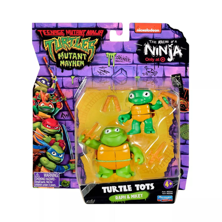 Teenage Mutant Ninja Turtles: Mutant Mayhem Turtle Tots Raph & Mikey Action Figure Set - 2Pk