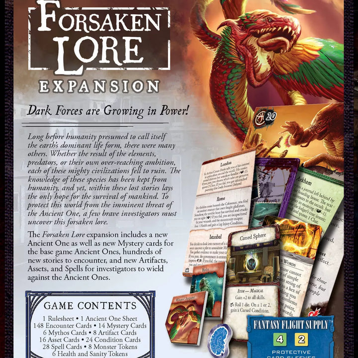 Fantasy Flight Studios Eldritch Horror: Forsaken Lore Expansion Game