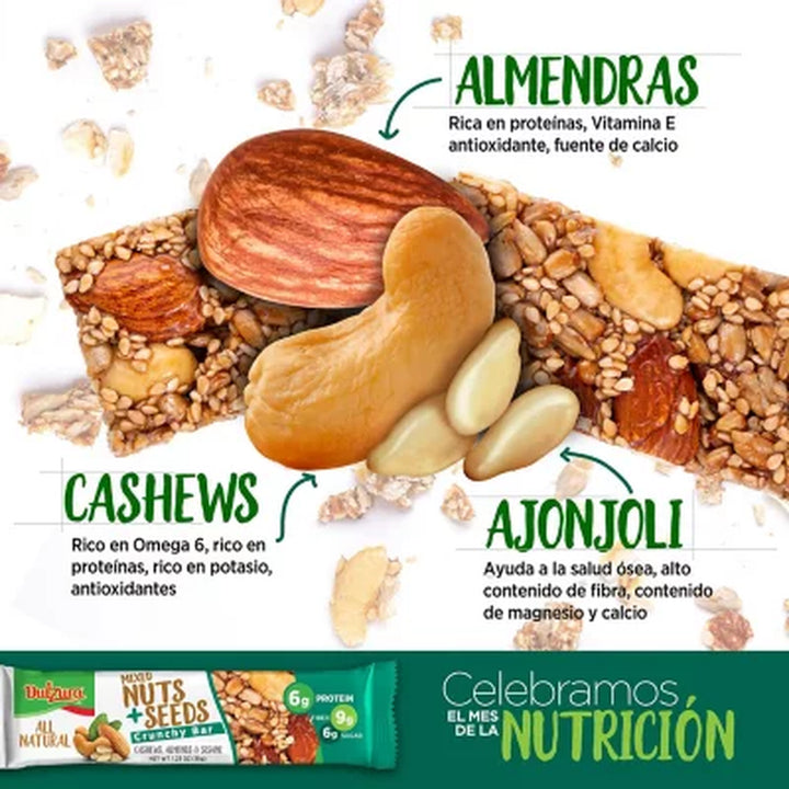 Dulzura Mixed Nuts + Seeds Crunchy Bars 16 Pk.