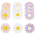 Bright Creations 12-Pack Daisy Flowers Embroidery Fabric Iron on Patches, 3 Pastel Colors (1.8 X 1.8 In)