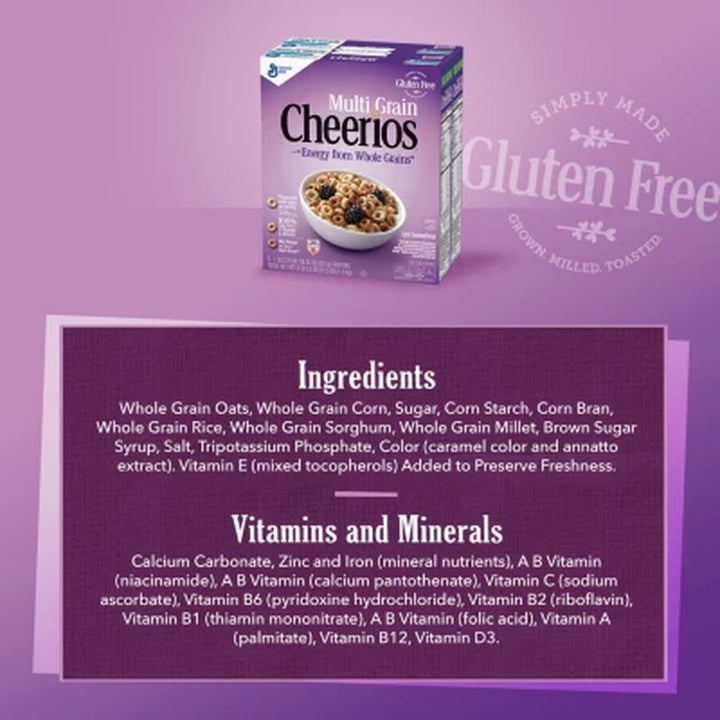 Multi-Grain Cheerios Gluten-Free Breakfast Cereal 18.75 Oz., 2 Pk.