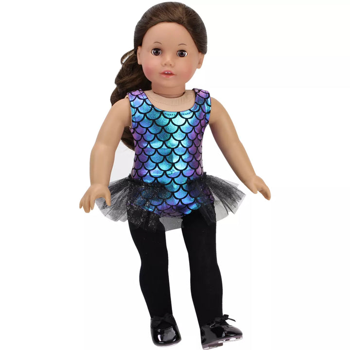 Sophia’S Jazz Leotard Costume and Tap Shoes for 18'' Dolls, Black