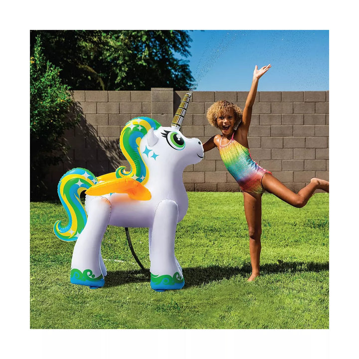 SYNCFUN 2 Pack 48 Inch Inflatable Sprinkler with Unicorn Design for Kids, Large Yard and Lawn Kids Sprinkler for Outside