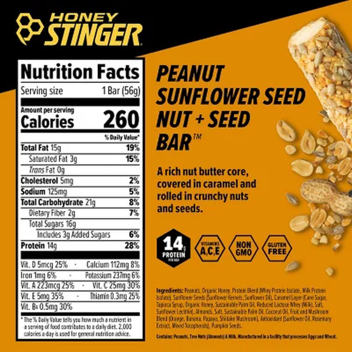 Honey Stinger Nut & Seed Bar, Choose Your Flavor (12 Ct.)