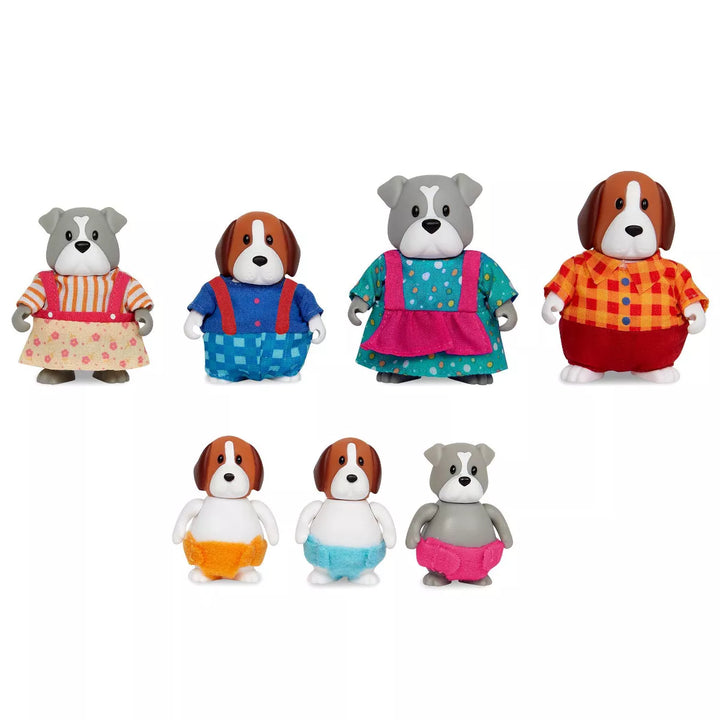 Li'L Woodzeez Digglesby Dog Family Small Figurine Set