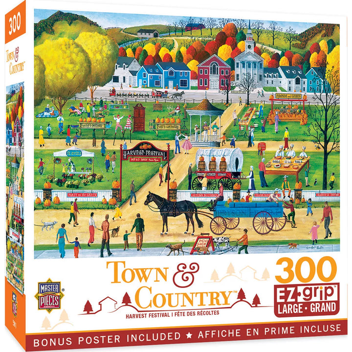 Masterpieces 300 Piece EZ Grip Jigsaw Puzzle - Harvest Festival - 18"X24".