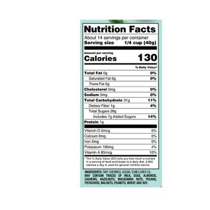 Antioxidant Solutions Dried Tart Montmorency Cherries, Sweetened, 20 Oz.