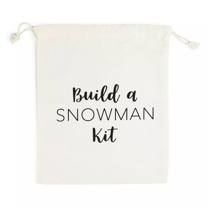 Blue Panda Build Your Own Snowman Making Kit for Kids with Bag, Hat, Scarf, Nose, Pipe, Eyes, Buttons for Outdoor Winter Toys