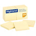 Highland - Self-Stick Pads, 3 X 3, Yellow, 100 Sheets/Pad - 12 Pads/Pack