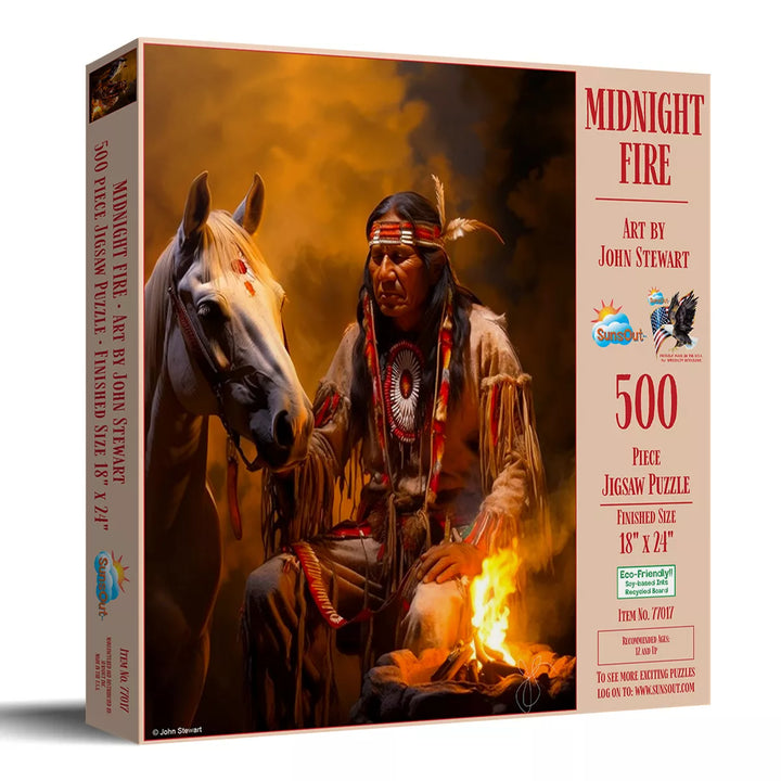 Sunsout Midnight Fire 500 Pc Jigsaw Puzzle 77017