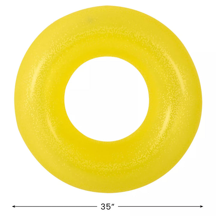 Pool Central Inflatable Inner Tube Pool Float - 35" - Yellow