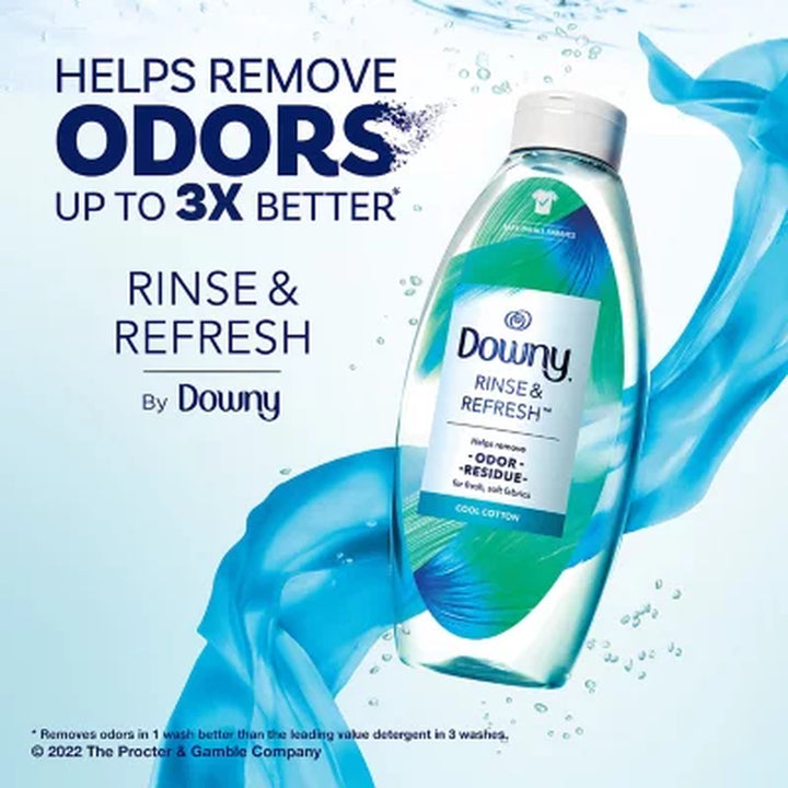 Downy Rinse & Refresh Laundry Odor Remover and Fabric Softener, Cool Cotton, 3 Pk., 76.5 Fl. Oz.
