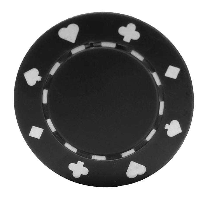 Poker Chips – 100-Piece Set of 11.5-Gram Blackjack Chips with Suited Design by Trademark Poker (Black)