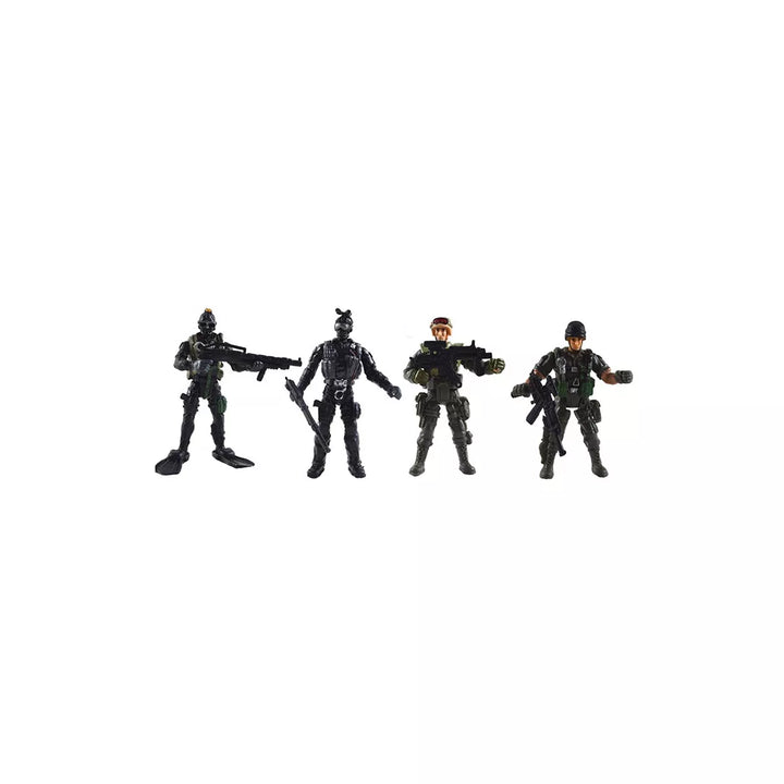 Ready! Set! Play! Link Special Force Army SWAT Soldiers Action Figures with Tool and Accessories - Pack of 12