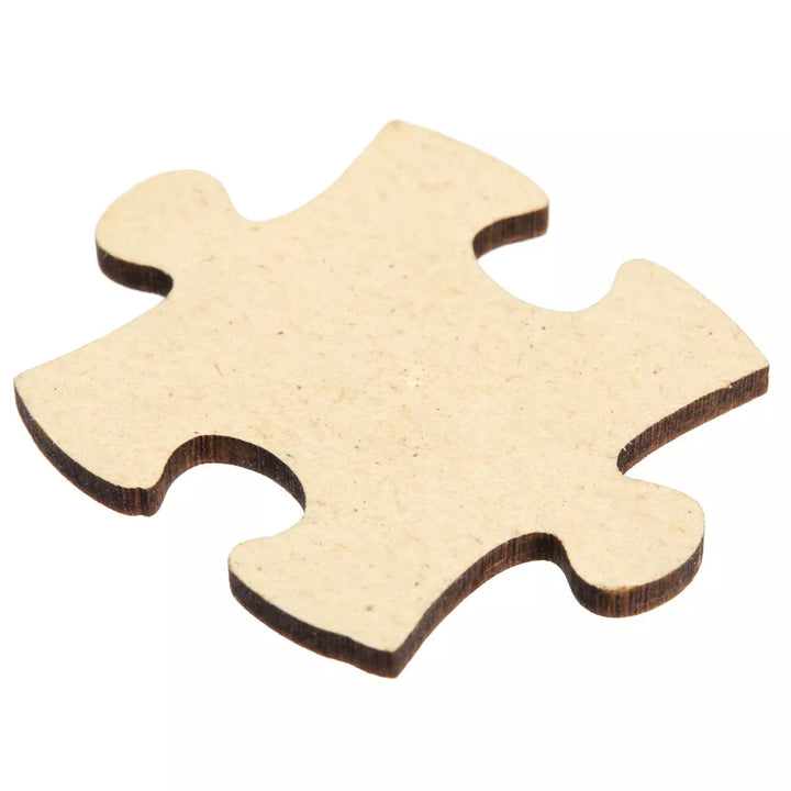 Juvale 100 Blank Wooden Puzzle Pieces for Crafts, DIY Art Projects, 1.9X1.6" Unfinished Jigsaw Wood Puzzle to Draw On