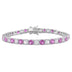 Created Gemstone Tennis Bracelet in Sterling Silver, 7.25"