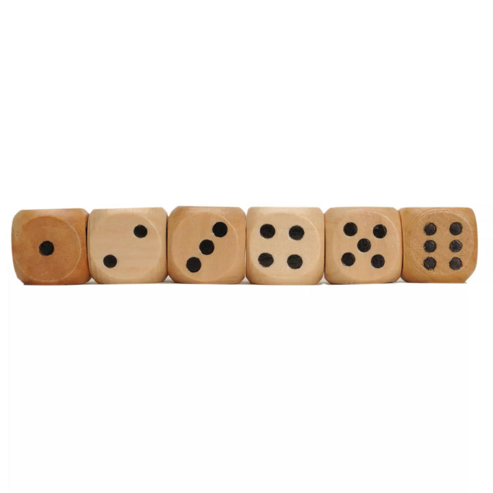 WE Games Wooden Dice - Set of 6