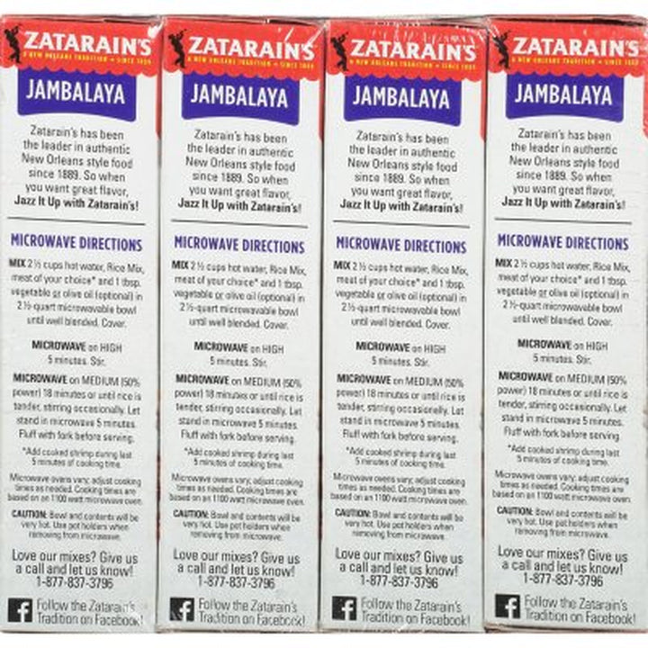 Zatarain'S Jambalaya Rice Dinner Mix, 8 Oz., 4 Pk.