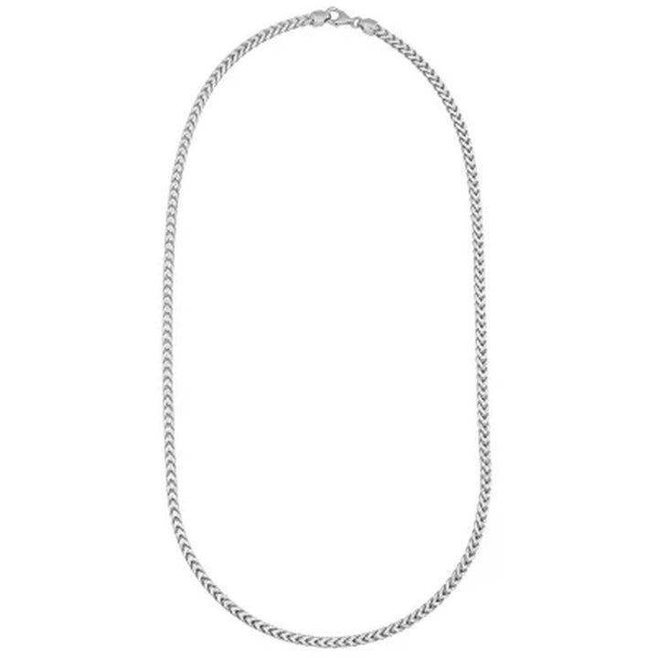 Italian Sterling Silver Diamond-Cut Franco Chain Necklace, 24"